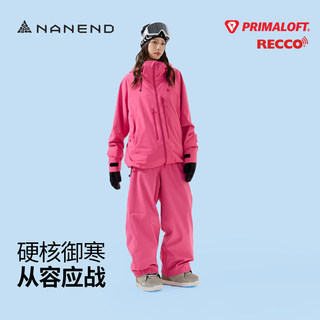 Nanen 25-Year-Old Women's Ski Suit Set, P Cotton Thickened for Warmth and Cold Protection, Outdoor Gear, Waterproof Jacket and Pants
