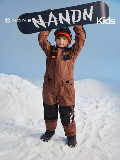Nandn Kidsren's Ski Clothing, Boys' Professional Ski Clothing, Girls' Ski Clothing, Windproof, Waterproof, Lightweight Outdoor Full Set of Ski Clothing