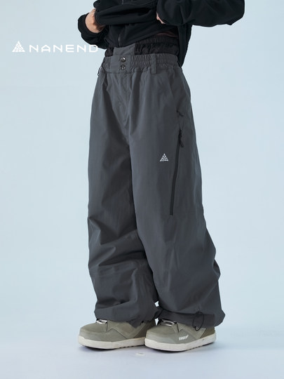 Nanend Women's Ski Pants 3L Taped Seam New Snow Pants Waterproof Wear-Resistant Fleece-Lined Free Pants Style