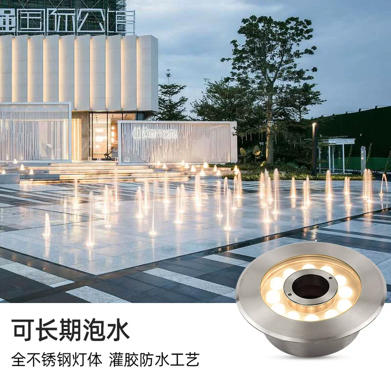 LED-фонтан, винтовые светодиоды под водой, нержавеющая сталь