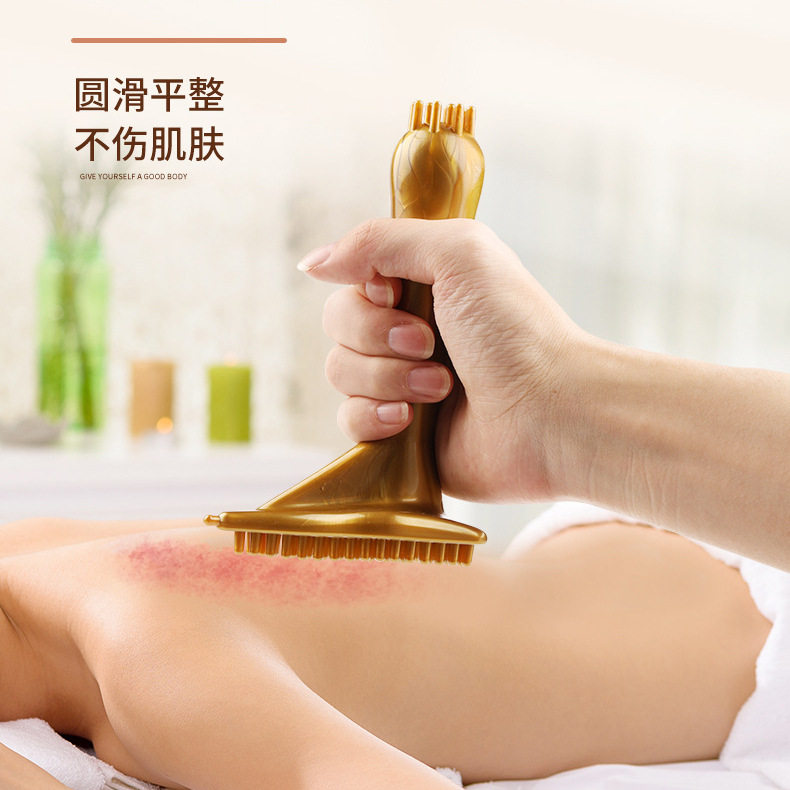 Through the network brush general body fat reduction brush soft silicone body five lines triangle massage brush beauty salon