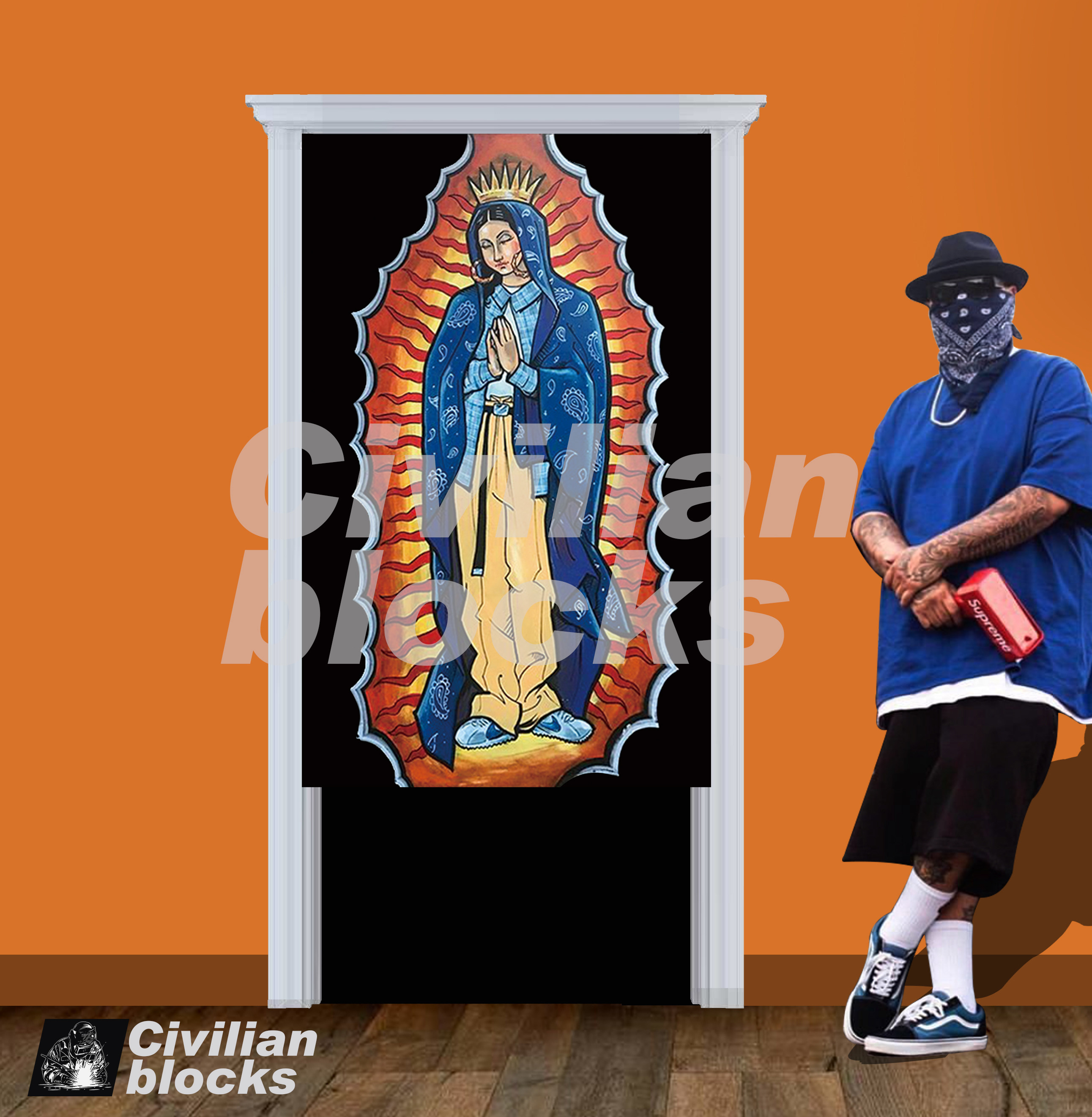 Mexican Madonna Chicano West Coast flower font old school gangster hardcore hip hop hip hop curtain