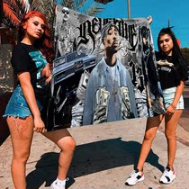  2pac Europe and the United States west coast flower body word old school gangsta hardcore hip-hop rap hiphop background cloth