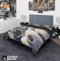 West coast chicano floral body word hardcore bandit hip hop print four pieces