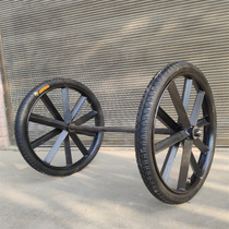 Positive New 26 Type Construction Site Pushback Inflatable Bucket Car Tire Turned Human Labor Board Solid Skip Car Reinforcement Wheel