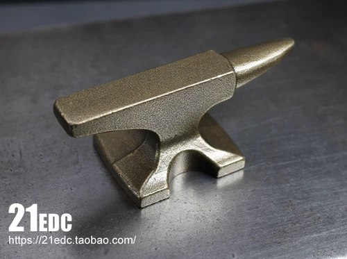 21EDC Латунная ретро старомодная маленькая наковальня, чистое кузнечное долото, медная колодка, кузнечный инструмент, пресс-папье, украшения в индустриальном стиле