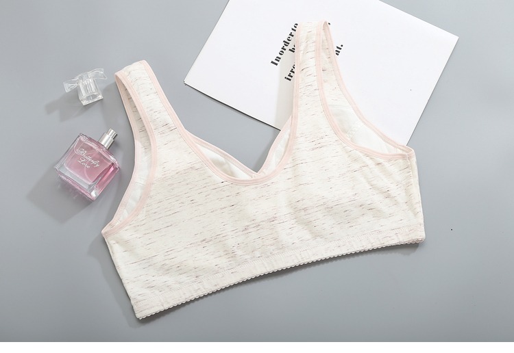 Cô gái áo ngực cotton kích thước lớn đồ lót học sinh mỏng phần mỡ mm chống chảy xệ không có vòng thép biển không có khóa bông phía trước kiểu áo vest đồ lót học sinh
