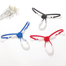 European and American sexy pearl massage T-pants rose Tinder underpants female low waist open gear transparent temptation tback