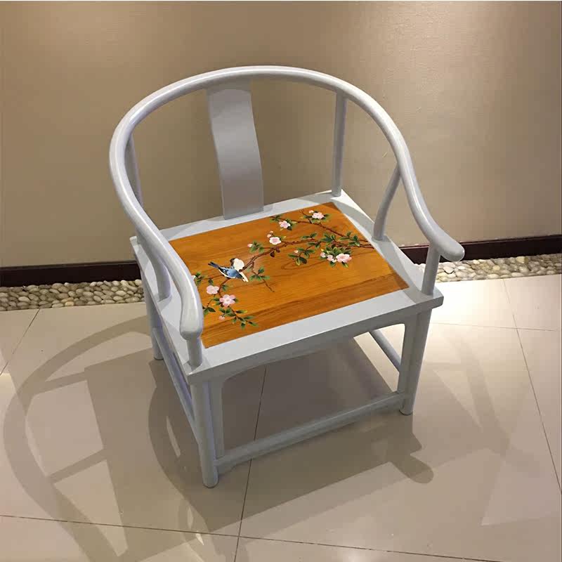 New Chinese Solid Wood Circle Chair Zen furniture Modern Chinese teahouse Tea chair solid wood sofa chair Chair Decent Board Room