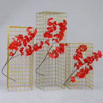 Wrought iron grid road lead wedding props Ttai road lead wedding stage background can be disassembled ceiling decorative grid frame