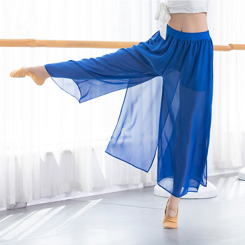 Loose Fluey Snowspun Pants Classical Dance Pants Ethnic Body First Pants Skirt Modern Dance Pants Costume for the summer