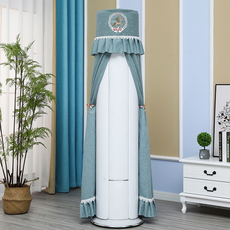 Cotton Hemp Cylindrical Cabinet Machine Dust Cover Brief Modern Air Conditioning Hood Grimmy vertical round cabinet hood Heel-Taobao