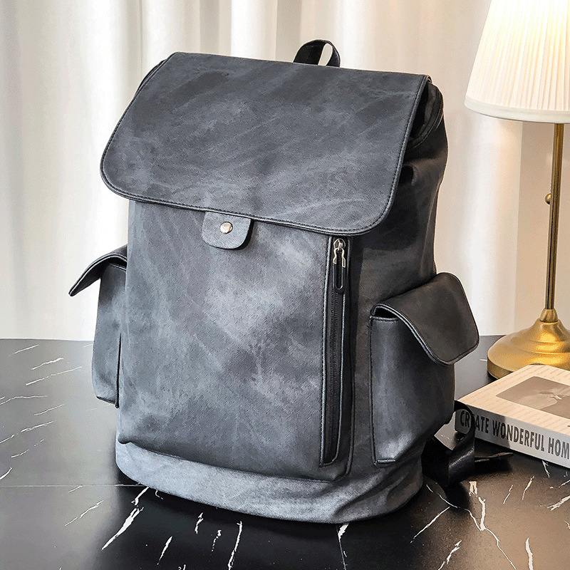 Hong Kong genuine leather 2020 new fashion backpack men's Korean style casual travel bag men's backpack large capacity