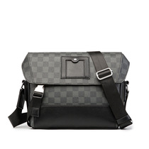 Hong Kong Leather Single Shoulder Bag Male 2020 Simply Fashion Capacity Package New Printing Package