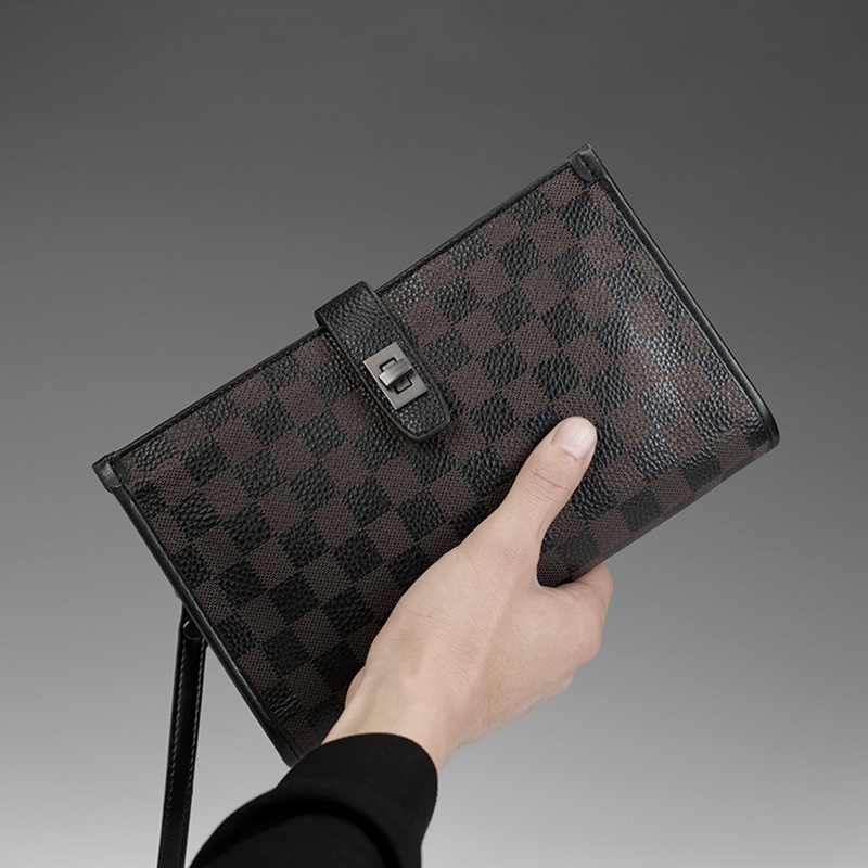 Big-name men's handbags AA cowhide leather clutch bag tide brand clutch bag large-capacity shoulder bag casual messenger clip bag