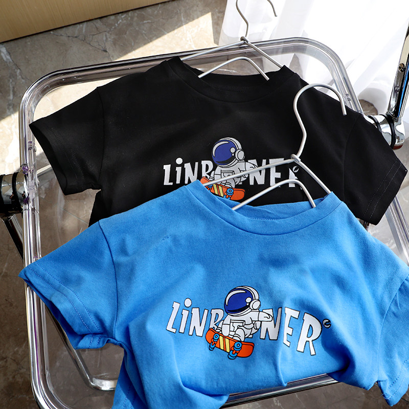 Three-three-sauce small bunk baby polo short sleeve T-shirt Summer slim fit Children full cotton summer dress blouse children T-shirt tide