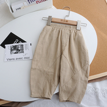 Child Card Its Color Casual Pants Spring Autumn Male And Female Baby Cocoon Type Long Pants 2021 New Kids Loose Pants Tide
