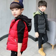 Trong những bộ vest vest cotton dày cho bé trai 2018 mới mùa đông dài chần cho bé trai vest chống mùa giải