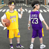 Boys summer clothes suit basketball clothes Two sets of 2022 new children Summer speed dry clothes training to serve two sets of damp