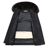 Хлопковое пальто мужчин в никелоде средней длины