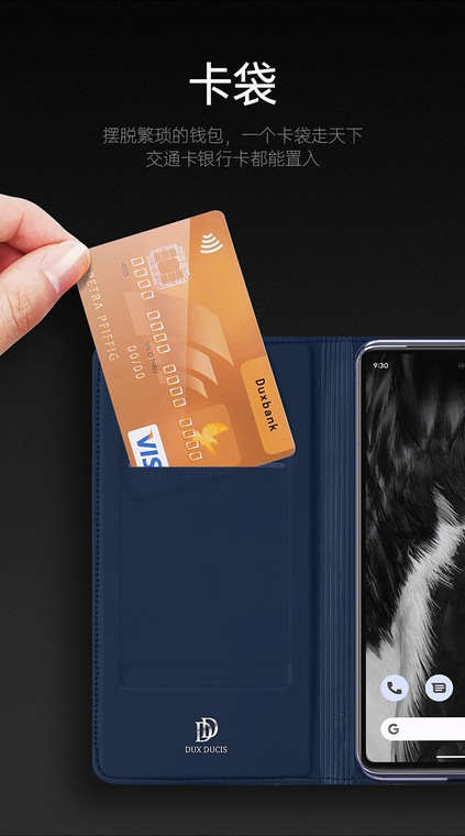 Thin Slim Minimal Card Holder A Wallets Folio Flip Magnetic Synthetic Leather , 7, 7 Pro, 6, 6 Pro Google Pixel Phone Case