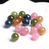 Радужные турмалиновые бусины, браслет из кварца подходит для мужчин и женщин, ожерелье, аксессуары ручной работы