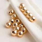 Бусины, глянцевое украшение-шарик, браслет из бисера ручной работы, браслет с одной бусиной, аксессуары, 14 карат