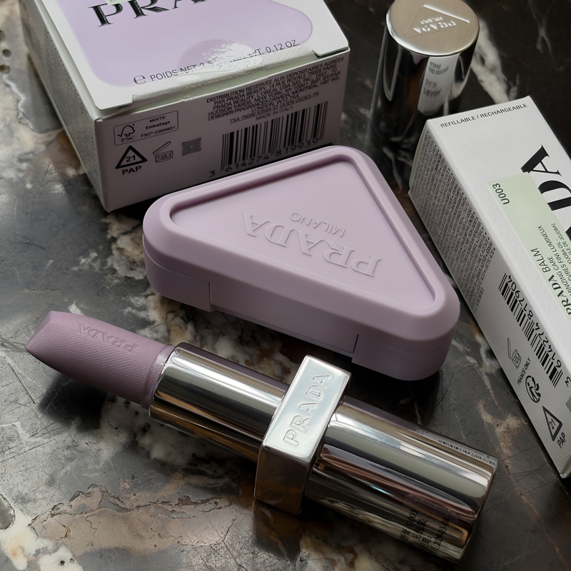 Children's Day In-Stock | Prada Fall Limited Edition Wisteria Blush Multi-Use Cream P36 Lipstick U003