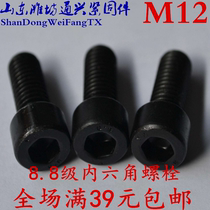 8 8 8 Class high strength inner hexagonal bolt cylindrical hair black screw cup head inner hexagon M12 * 20 * 25-150