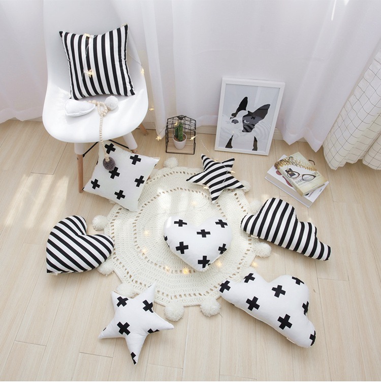 Lele mẹ INS phong cách IKEA Bắc Âu để xoa dịu em bé ngủ gối bé gối sao gối đệm mây - Trở lại đệm / Bolsters Chăn văn phòng Canifa