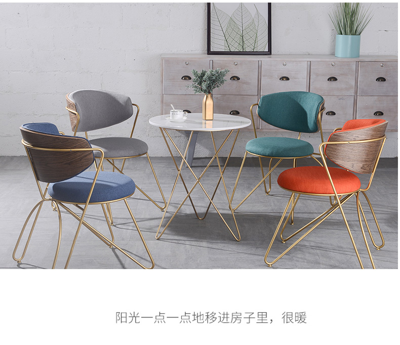 Ins Bắc Âu lưới ghế sofa màu đỏ phòng khách đồ nội thất đơn giản ánh sáng sang trọng rèn ghế sofa sắt đơn giải trí ghế máy tính - Đồ nội thất thiết kế ghế đẩu gỗ