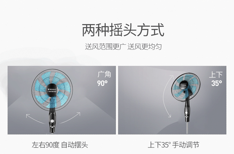 Wanbao Group biến tần tầng quạt thông minh điều khiển từ xa hộ gia đình quạt điện đứng thẳng câm - Quạt điện đá khô quạt điều hòa