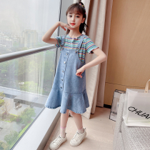 Girl Clothes Summer Ocean Air Braces Suit Dress 2022 New Hanfan CUHK Boy Women Dress Trendy Short Sleeves Two Sets