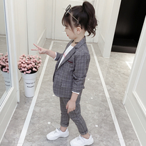 Girls  clothing autumn childrens suit suit 2021 new Korean version of the big child 8 childrens casual 9 clothes 12-year-old tide