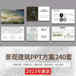 Architectural Landscape and Garden Planning Portfolio Ppt Template Foreign Minimalist Design Project Proposal Layout
