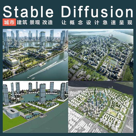 Ai Image Generation Sd Bird'S-Eye View Inspiration Rendering Indoor and Outdoor Landscape Garden Architecture Factory Area Planning Map