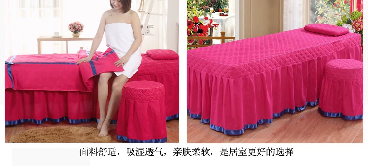 Cao cấp làm đẹp Hàn Quốc bao gồm bốn bộ làm đẹp bốn mảnh làm đẹp giường massage vật lý trị liệu giường bìa châu Âu tối giản