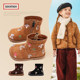 Suede leather boots little girl's Martin boots warm boots