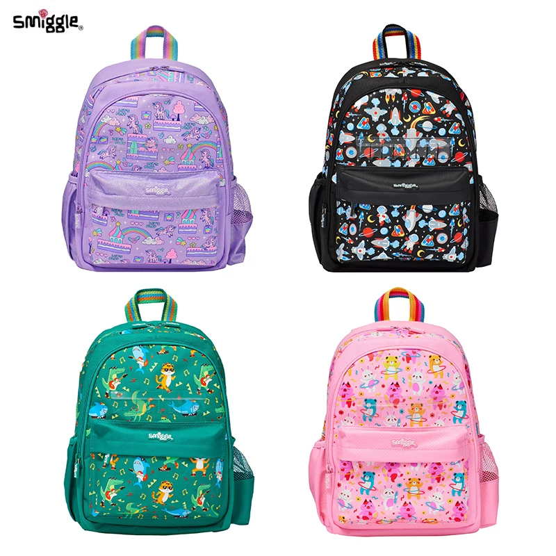 Австралийский школьный рюкзак SMIGGLE Kindergarten Middle номер с карточкой букв DIY творческий мультфильм дети ученики рюкзак рюкзаки