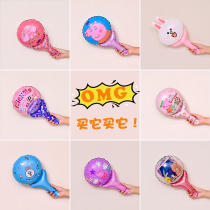 Childrens party dress up Birthday balloon Ground push Balloon Toy Balloon Baby year old aluminum foil cartoon hand-held balloon