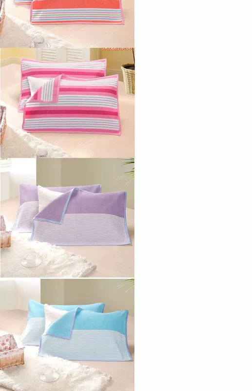 Handmade cũ vải thô khăn gối khăn mã hóa dày thấm mồ hôi chống mite sinh viên gối khăn đơn gối khăn bên gối vải