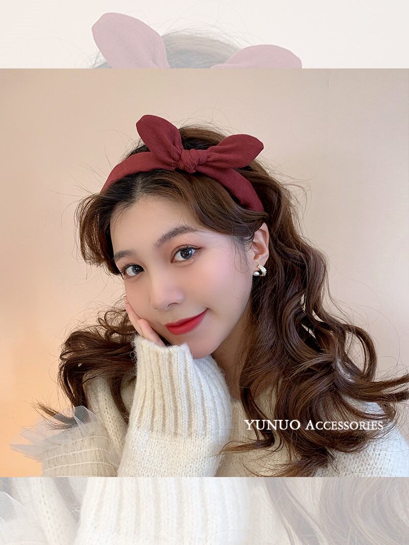 Japan Autumn and Winter elegant butterfly hair hoop sweet pressed hair clamp outdoor cute headdress
