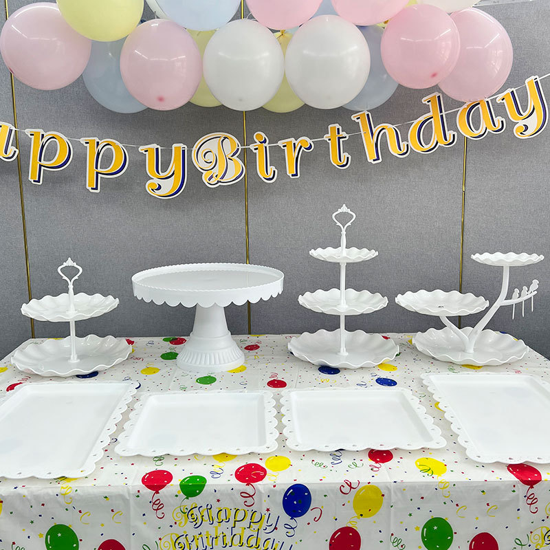 Decorative Dessert Table Display Stand, Tall Cake Tray, Multi-Layer Snack Rack, Birthday Party Snack Tea Break Display Stand