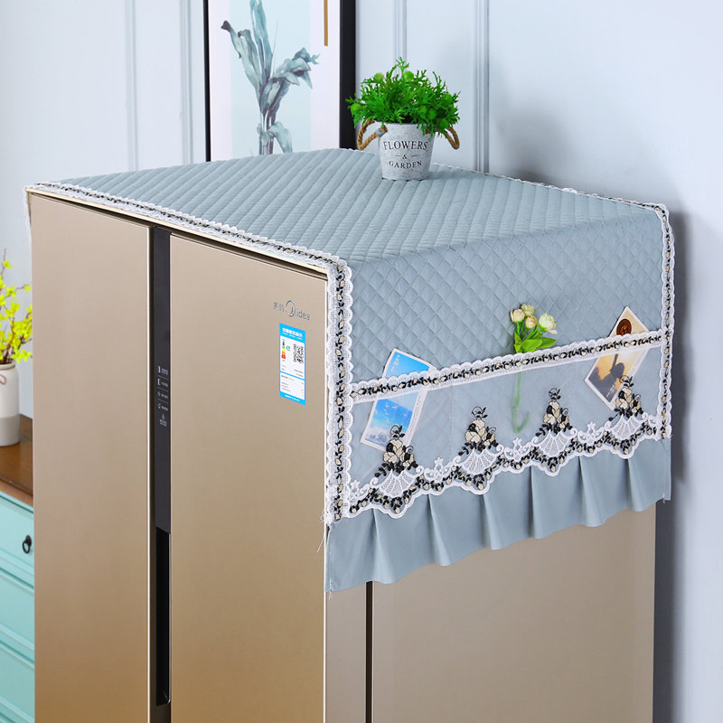 Refrigerator cover top silicone dust cover single double door collection bag modern pad simple washing machine dust cover