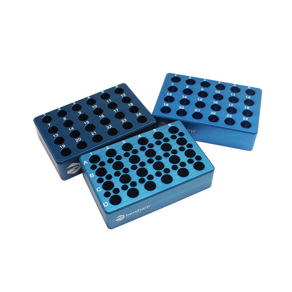 白鲨 BC032 0.2/1.5ml低温金属冰盒(1.5ml/24孔 0.2ml/36孔,尖底)