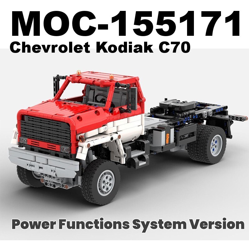 Moc-155171 Diake C70 Tractor Truck Domestic Building Block Toy Accessory Kit Technology Set Engineering Series