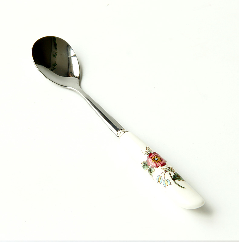 [article to transport] han edition ipads China tea service of form a complete set of coffee spoon 】 【 small coffee spoon, spoon, ceramic cream run out