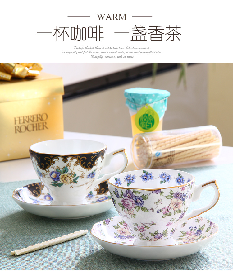 Coffee cup suit European ipads China English afternoon tea tea sets red cup dish exquisite ceramic Coffee cups