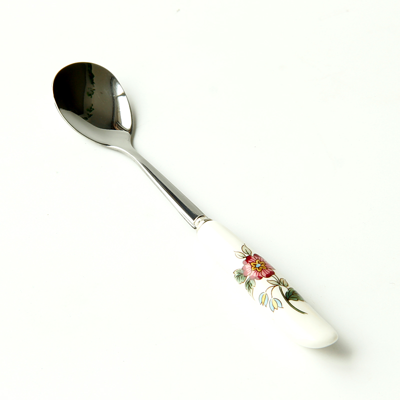 [article to transport] han edition ipads China tea service of form a complete set of coffee spoon 】 【 small coffee spoon, spoon, ceramic cream run out