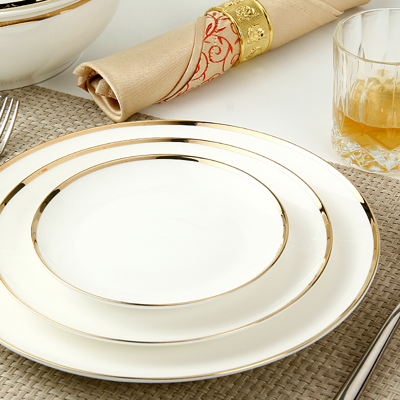 Dishes suit household ipads porcelain tableware suit Korean rice bowl Dishes suit European household contracted up phnom penh